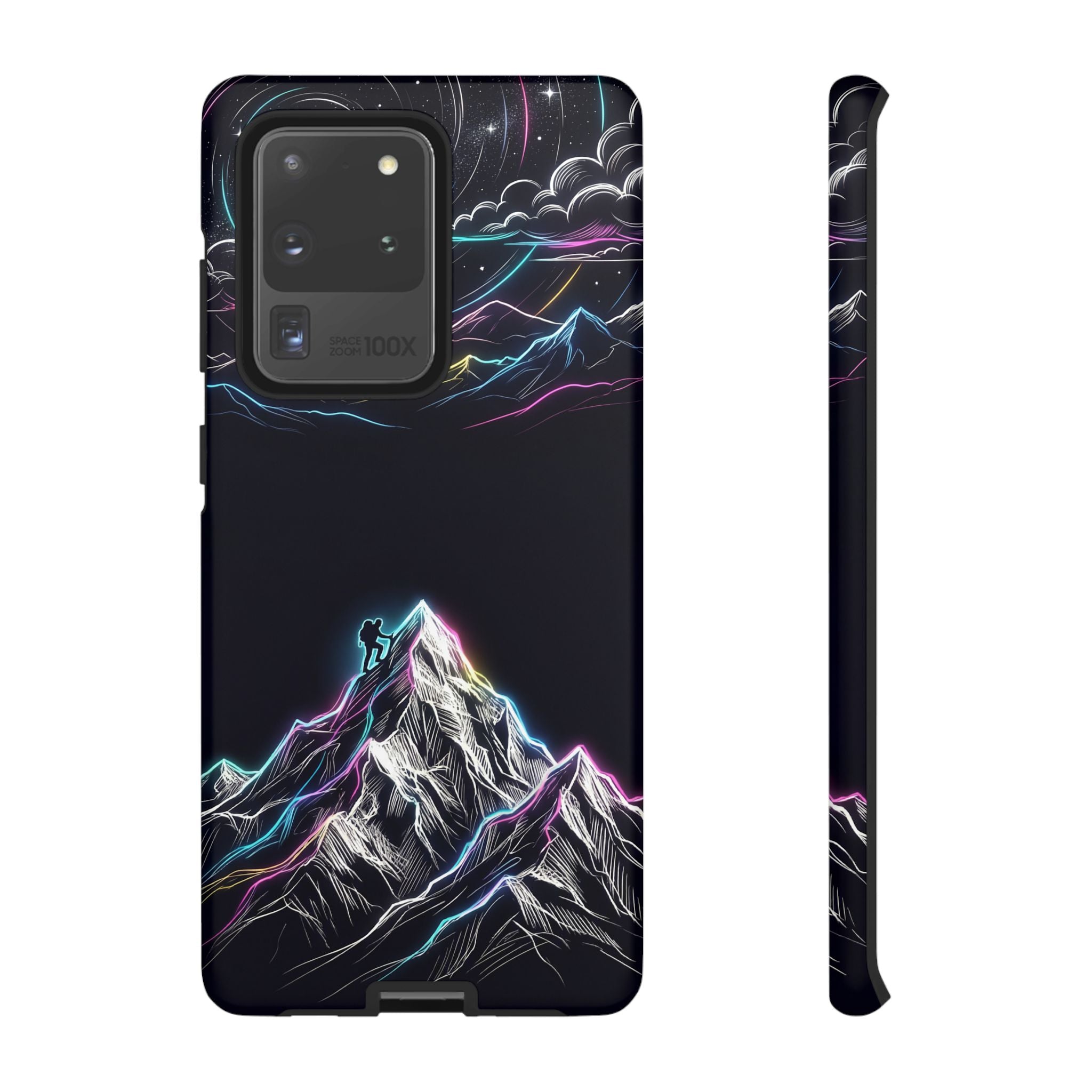 Mount Everest Neon Samsung Galaxy Phone Case | Dark Cosmic Climber Protective Cover