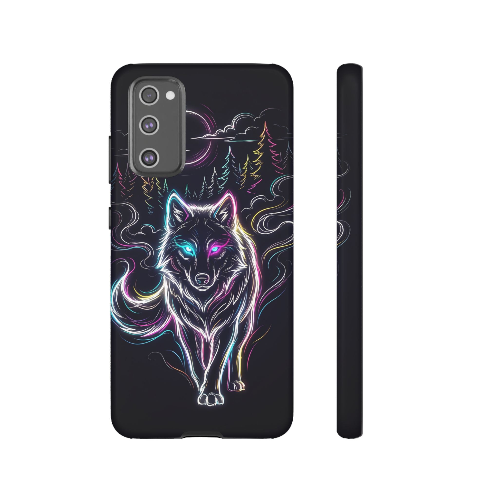 Neon Wolf Samsung Galaxy Phone Case | Mystic Glow Protective Tough Case