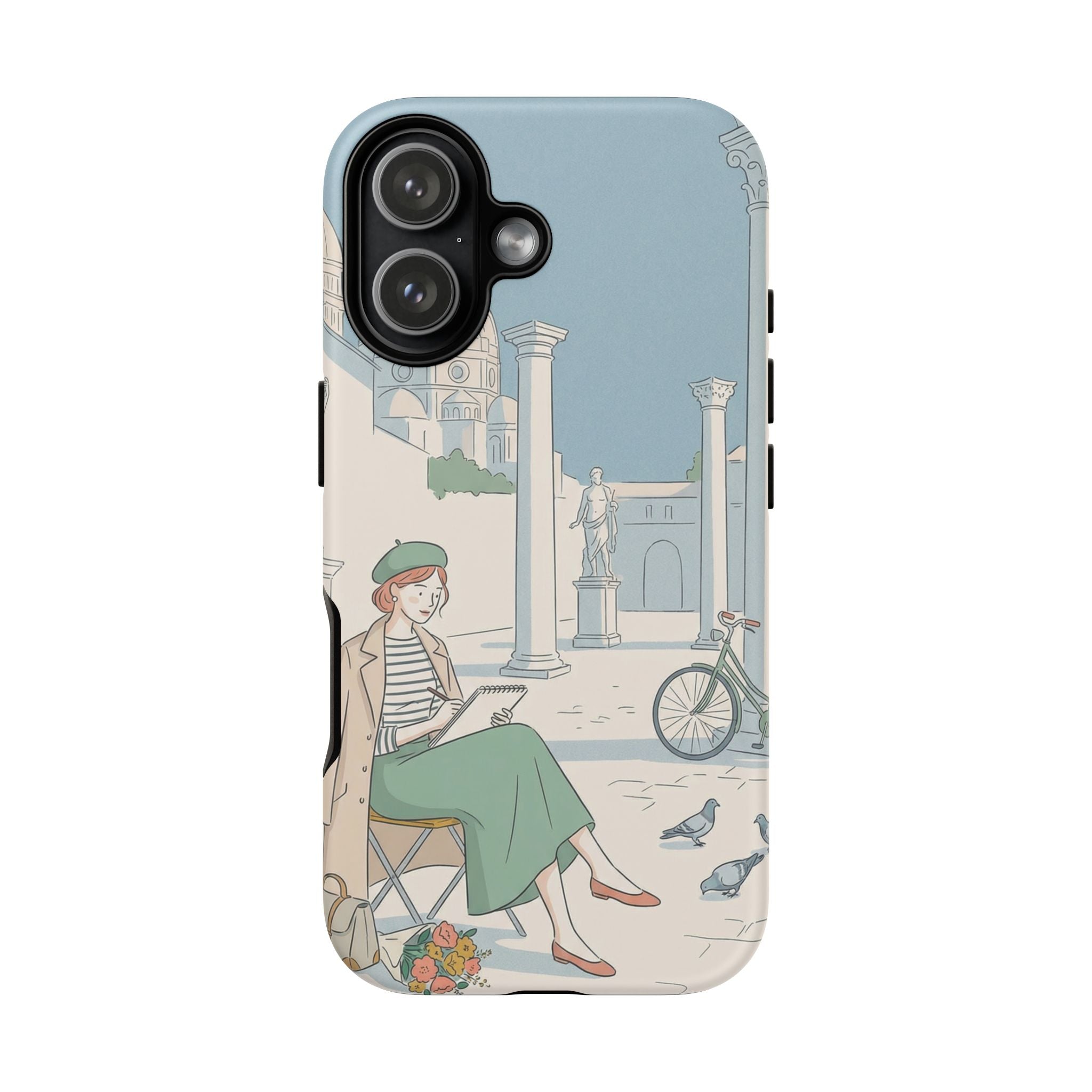 Florence Art Aesthetic iPhone Case | Renaissance Italy Travel Illustration