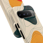 Abstract Retro Waves Google Pixel Case | Colourful Modern Art