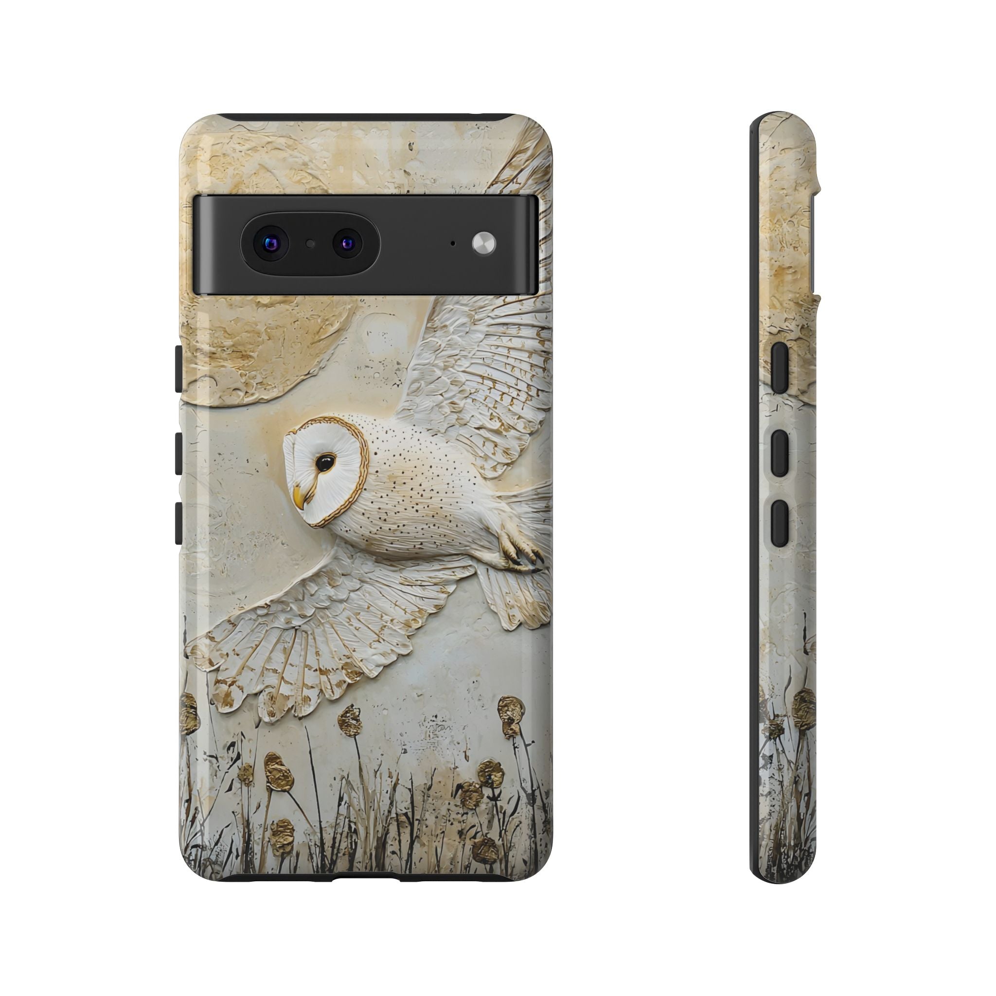 Barn Owl Google Pixel Case — Elegant Flying Owl Wildlife