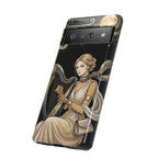 Moonlit Harp Google Pixel Phone Case | Vintage Goddess Musician Art