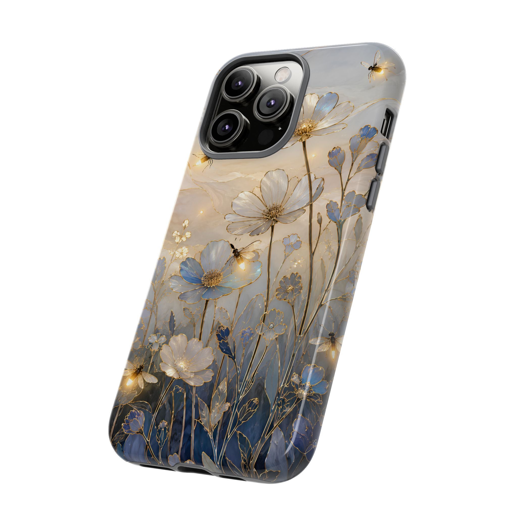 Moonlit Wildflower iPhone Case | Firefly Meadow Art Cover