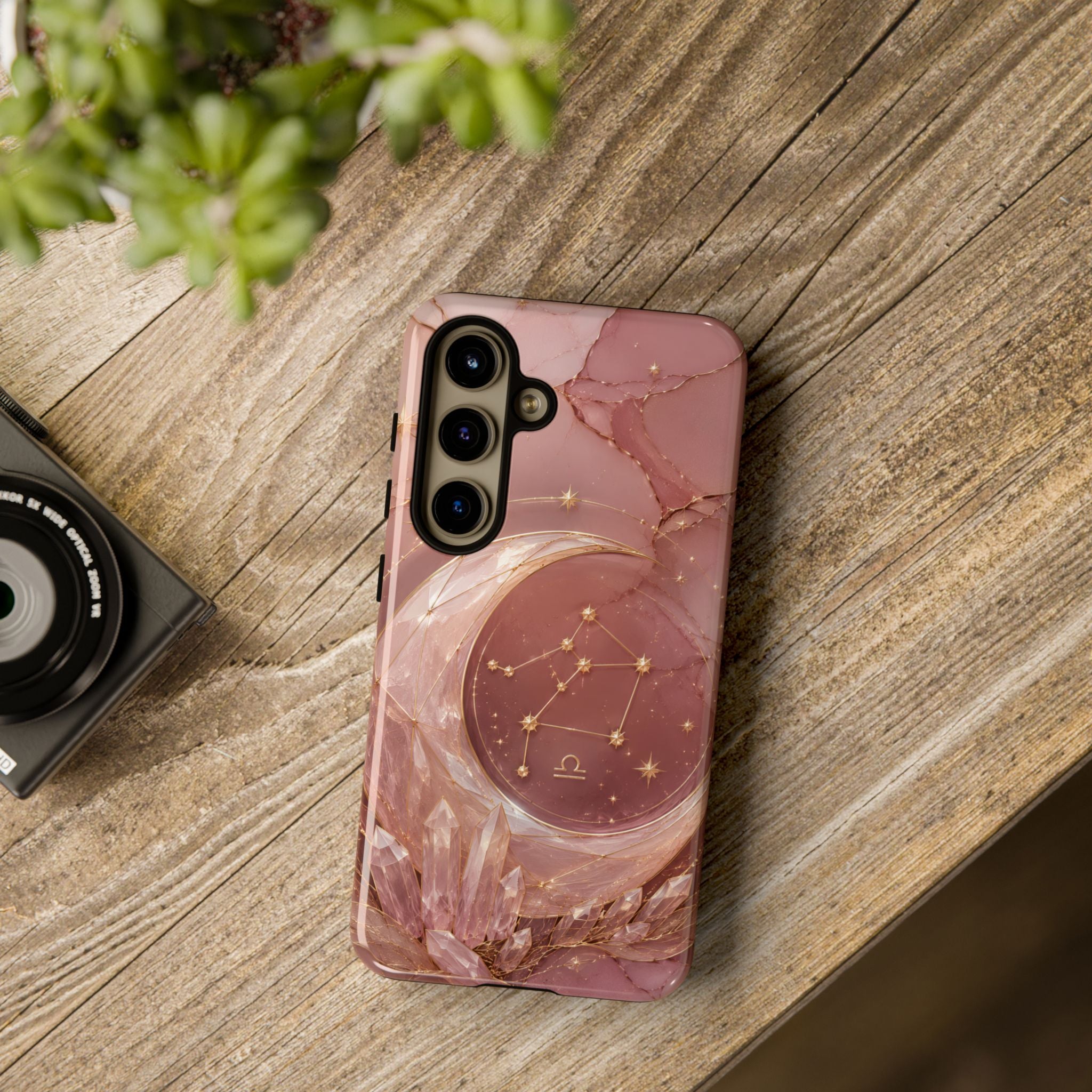 Libra Zodiac Samsung Galaxy Phone Case | Moon Crystal Astrology Phone Case