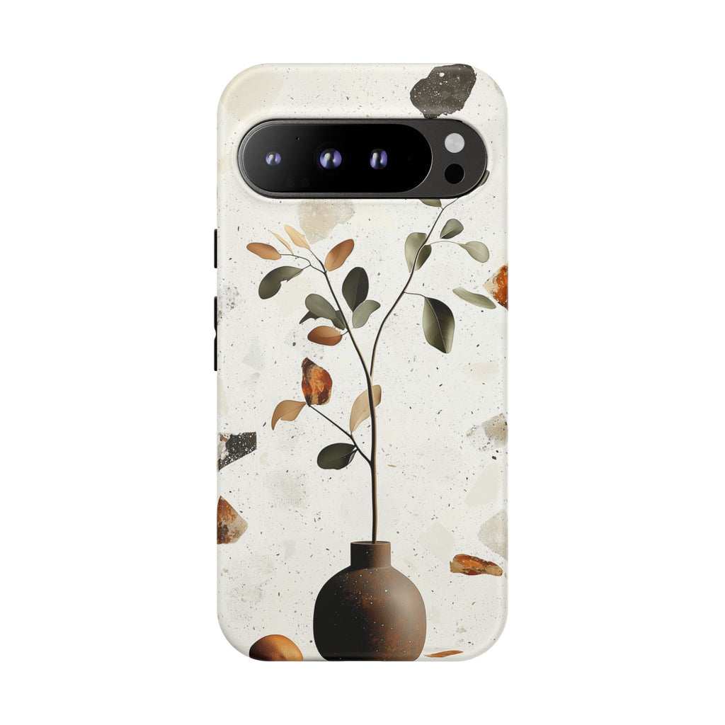 Floral Terrazzo Google Pixel Case | Minimal Vase Botanical