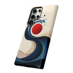 Abstract Wave Samsung Galaxy Case | Red Sun Ocean Art