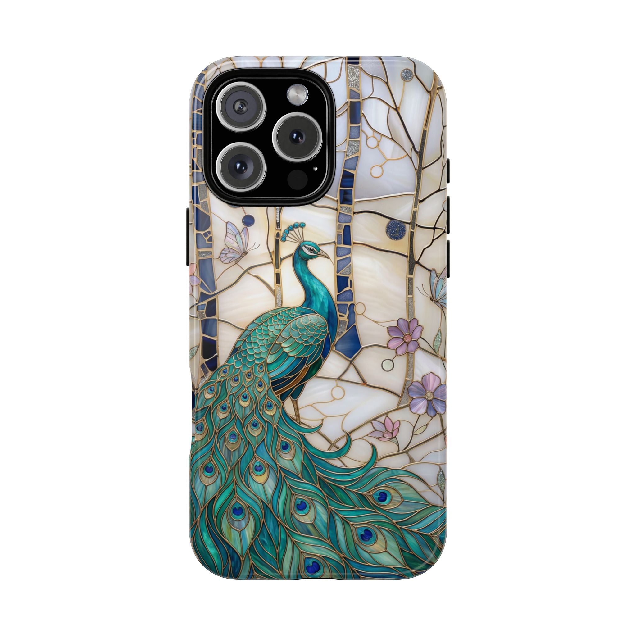 Peacock Stained Glass iPhone Case