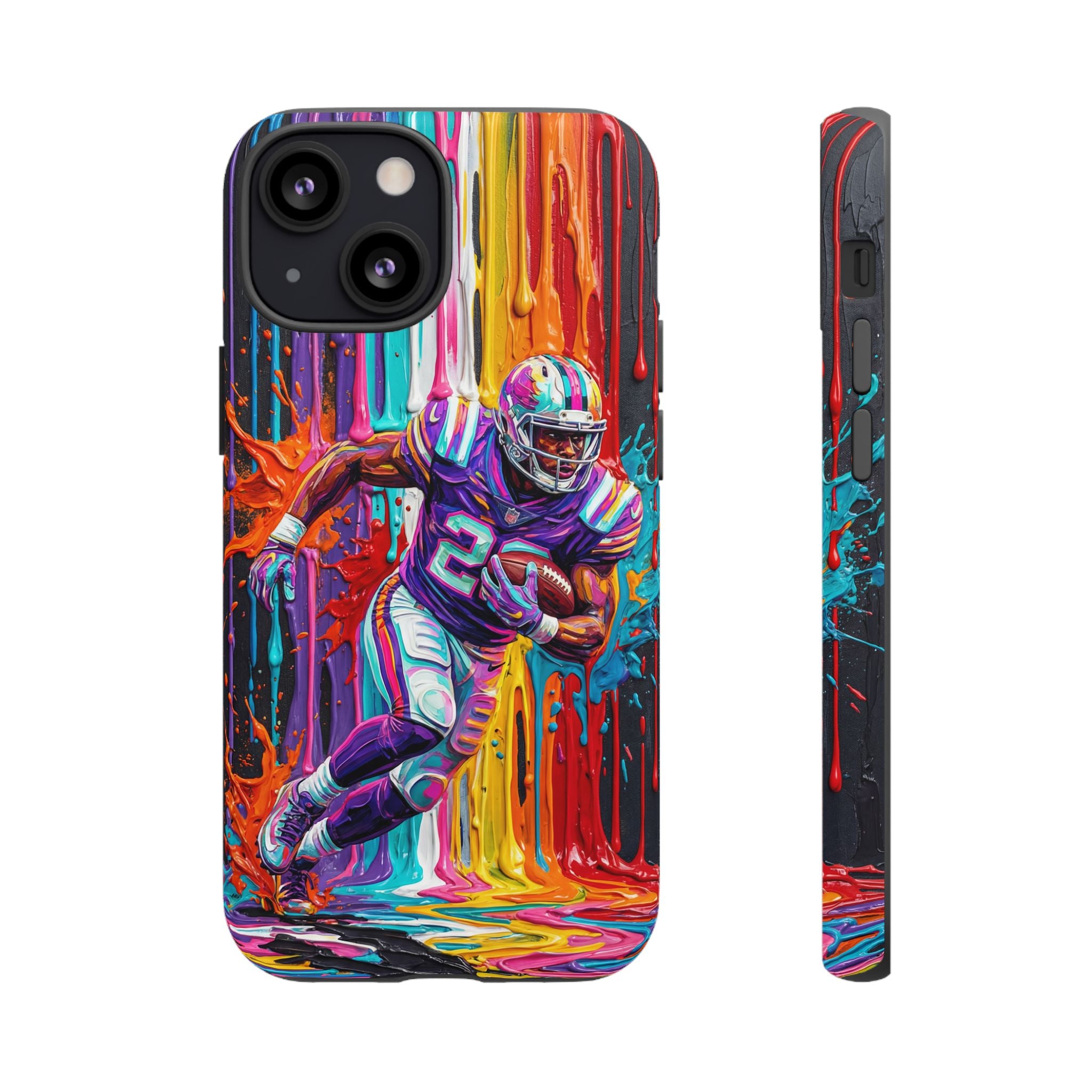 Vibrant American Football Runner iPhone Case