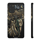 Romantic Night Walk Samsung Galaxy Phone Case | Elegant Couple Art