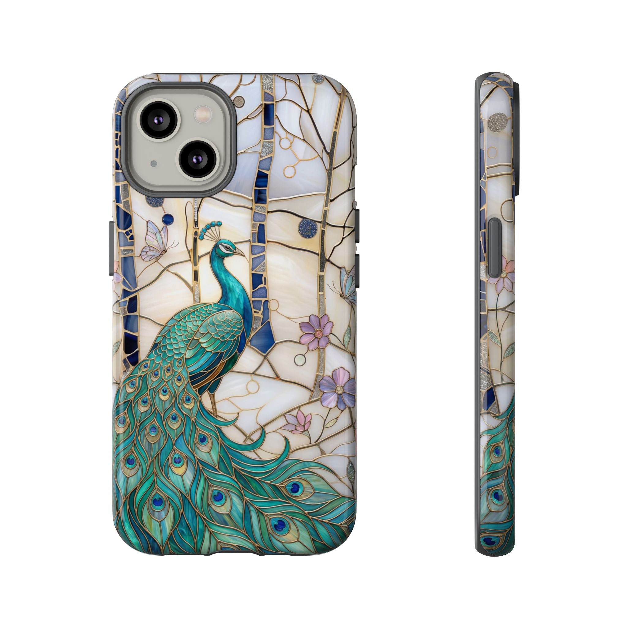 Peacock Stained Glass iPhone Case
