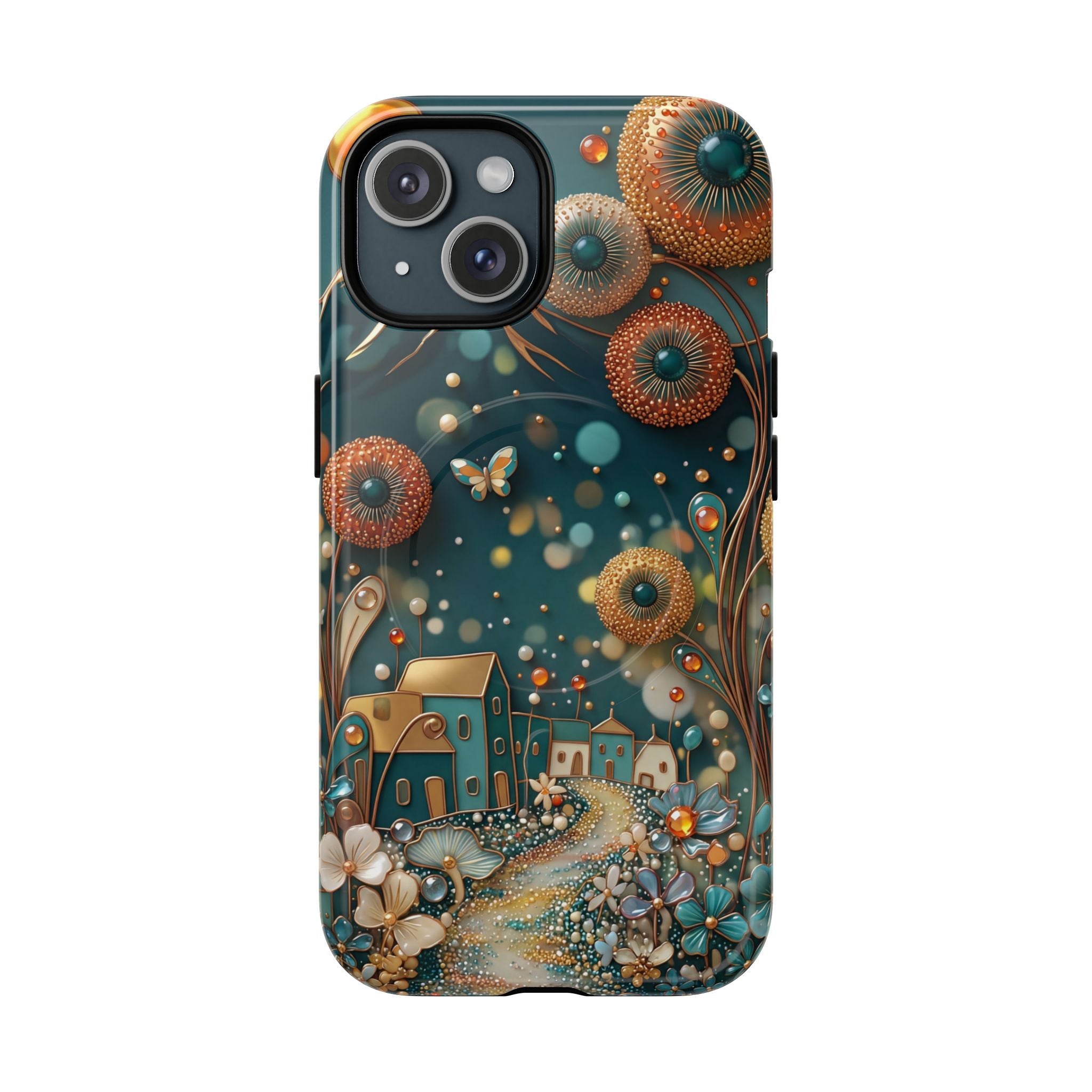 Custodia MagSafe per iPhone con fantasia floreale | Design Dreamy Cottage Garden