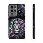 Galaxy Lion Samsung Galaxy Phone Case | Neon Crowned Lion Protective Case