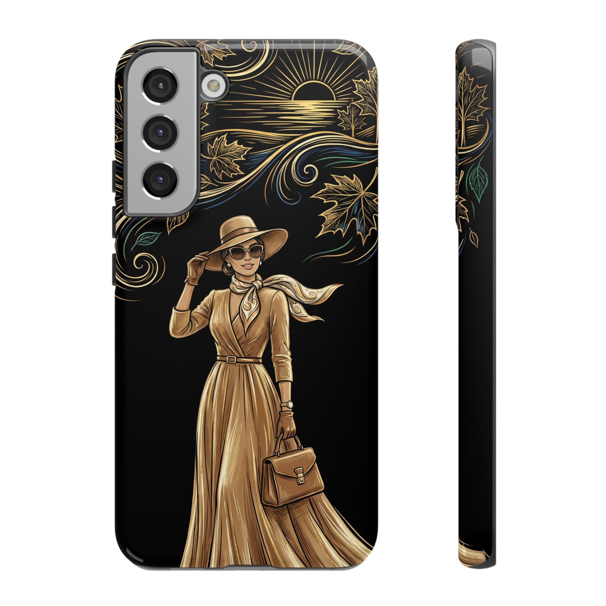 Vintage Autumn Lady Samsung Galaxy Phone Case