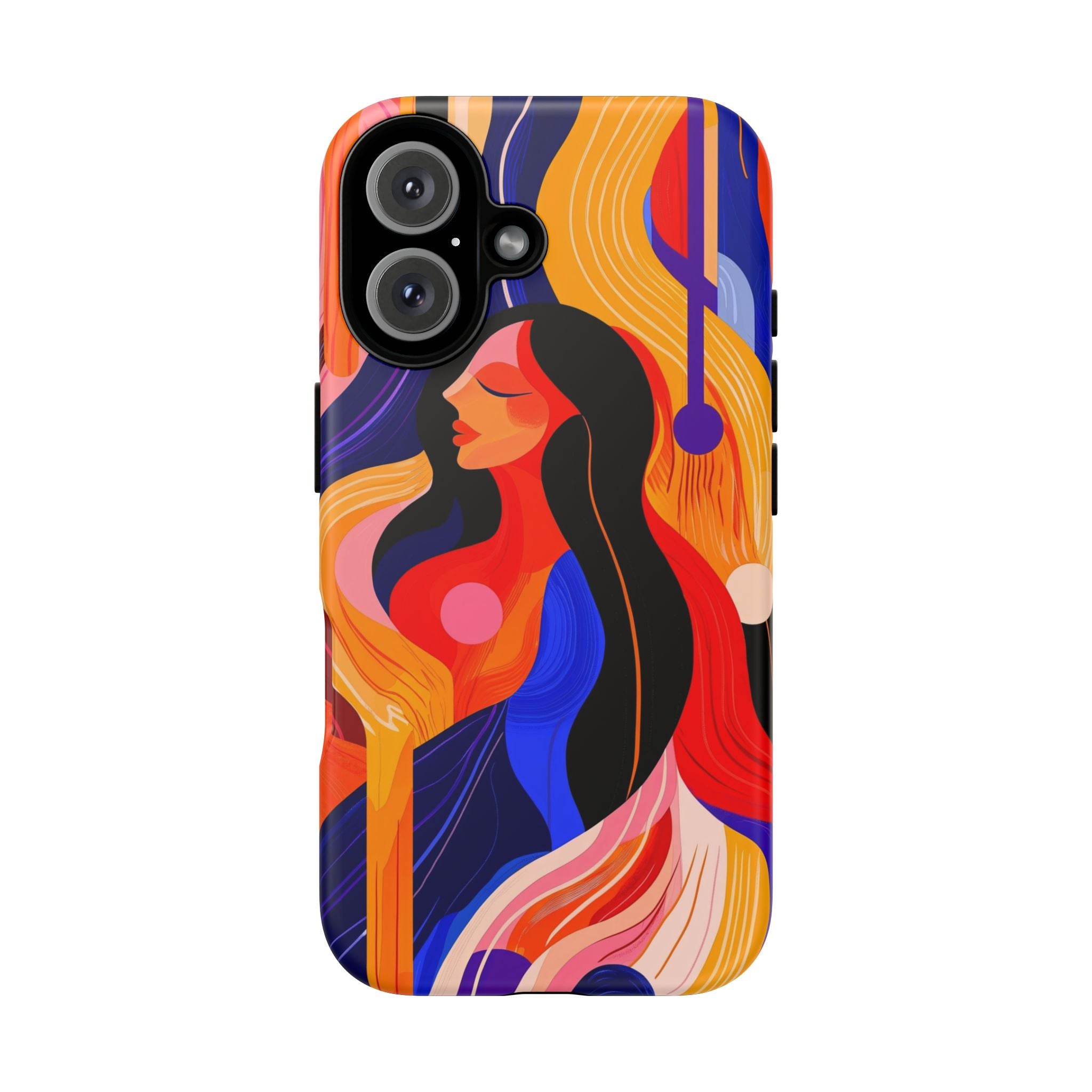 Abstract Colourful Woman iPhone Tough Case | Vibrant Artistic