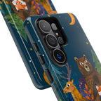 Forest Friends Samsung Galaxy Phone Case | Nighttime Woodland Animals Design