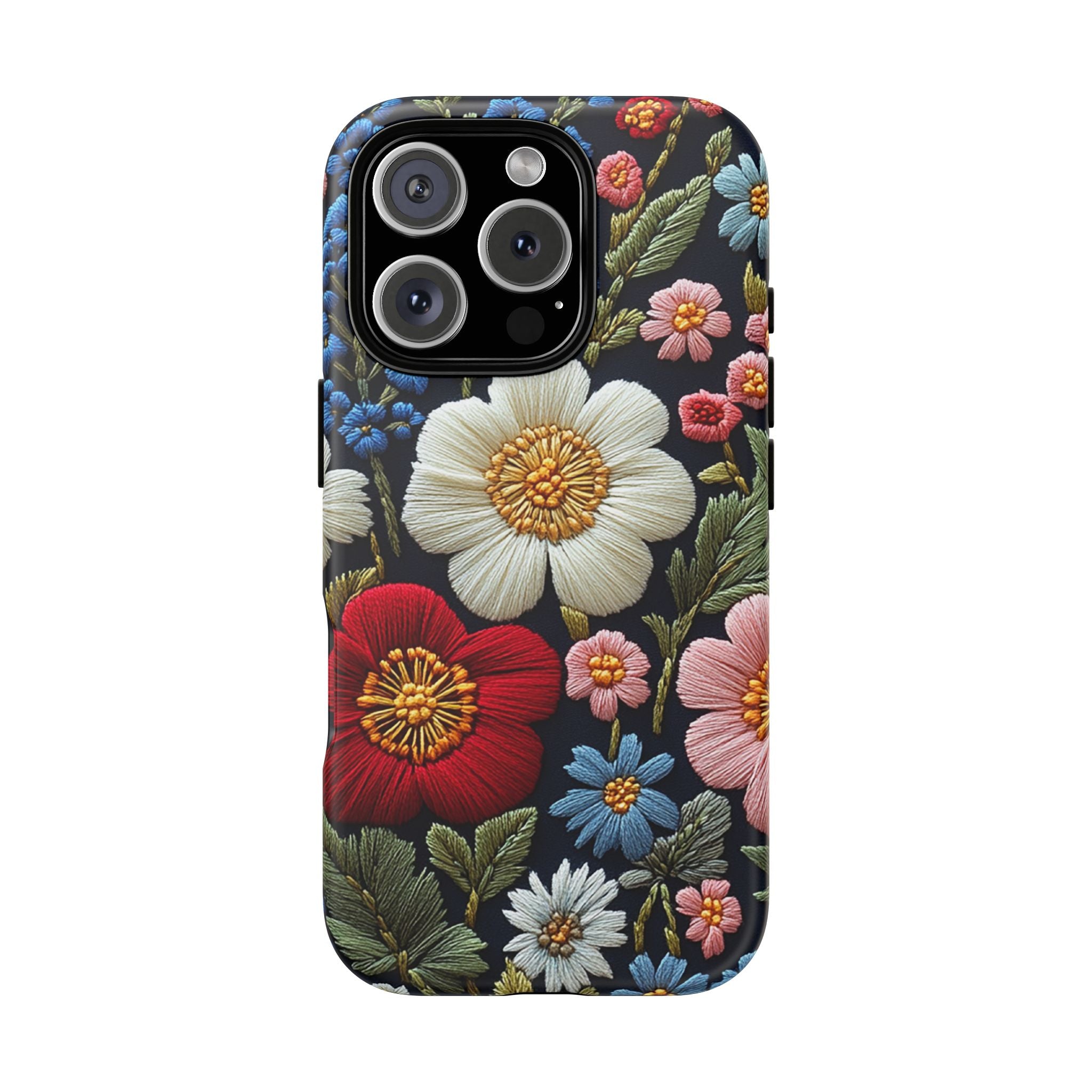 Floral Embroidered Garden iPhone Case
