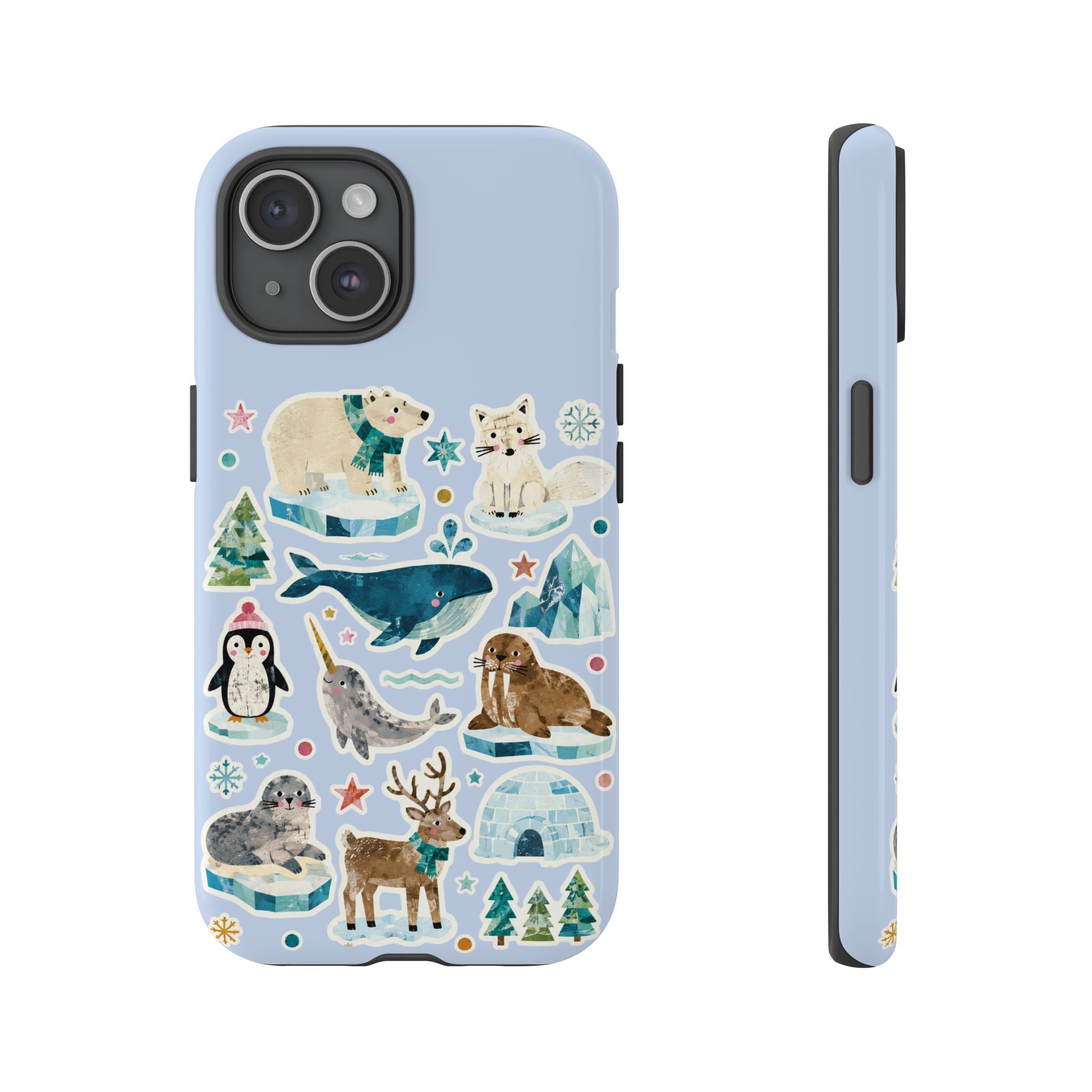 Cute Arctic Animals Tough iPhone Case