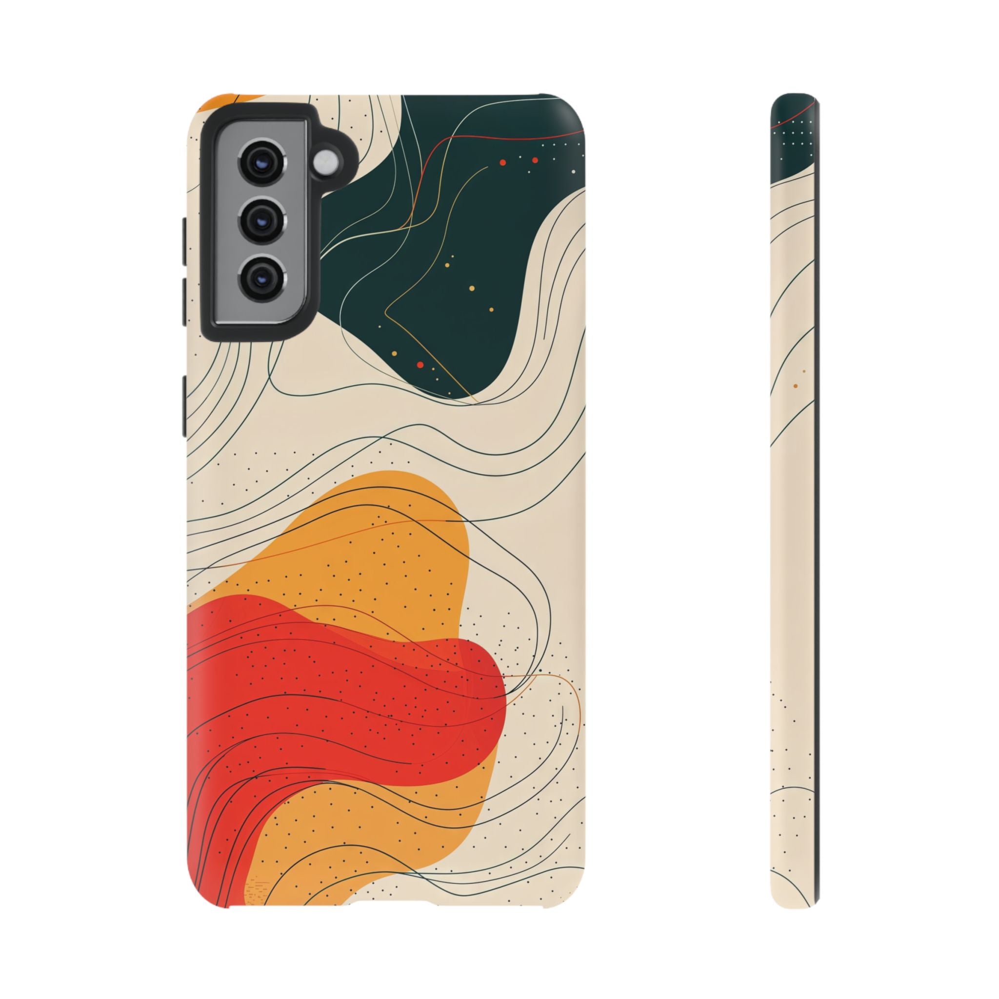 Abstract Retro Waves Samsung Galaxy Case | Colourful Modern Art