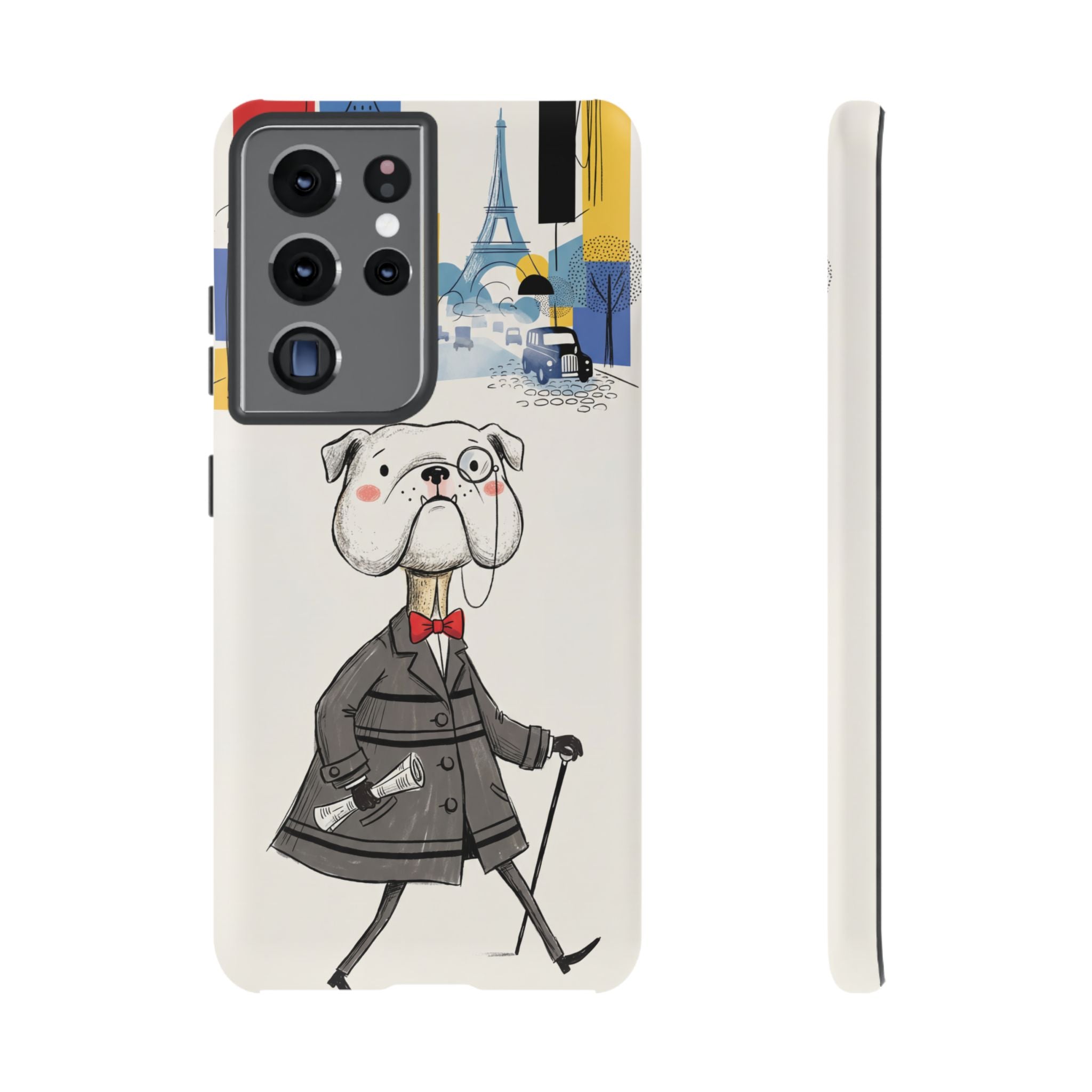 Vintage Dapper Gentleman Bulldog Samsung Galaxy Phone Case