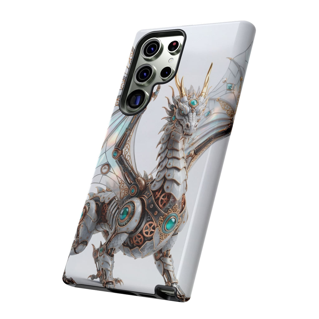 Custodia per Samsung Galaxy con drago meccanico Steampunk — Custodia protettiva Fantasy Armor