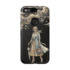 Cover per Google Pixel "Vintage Chic" | Illustrazione Donna Elegante