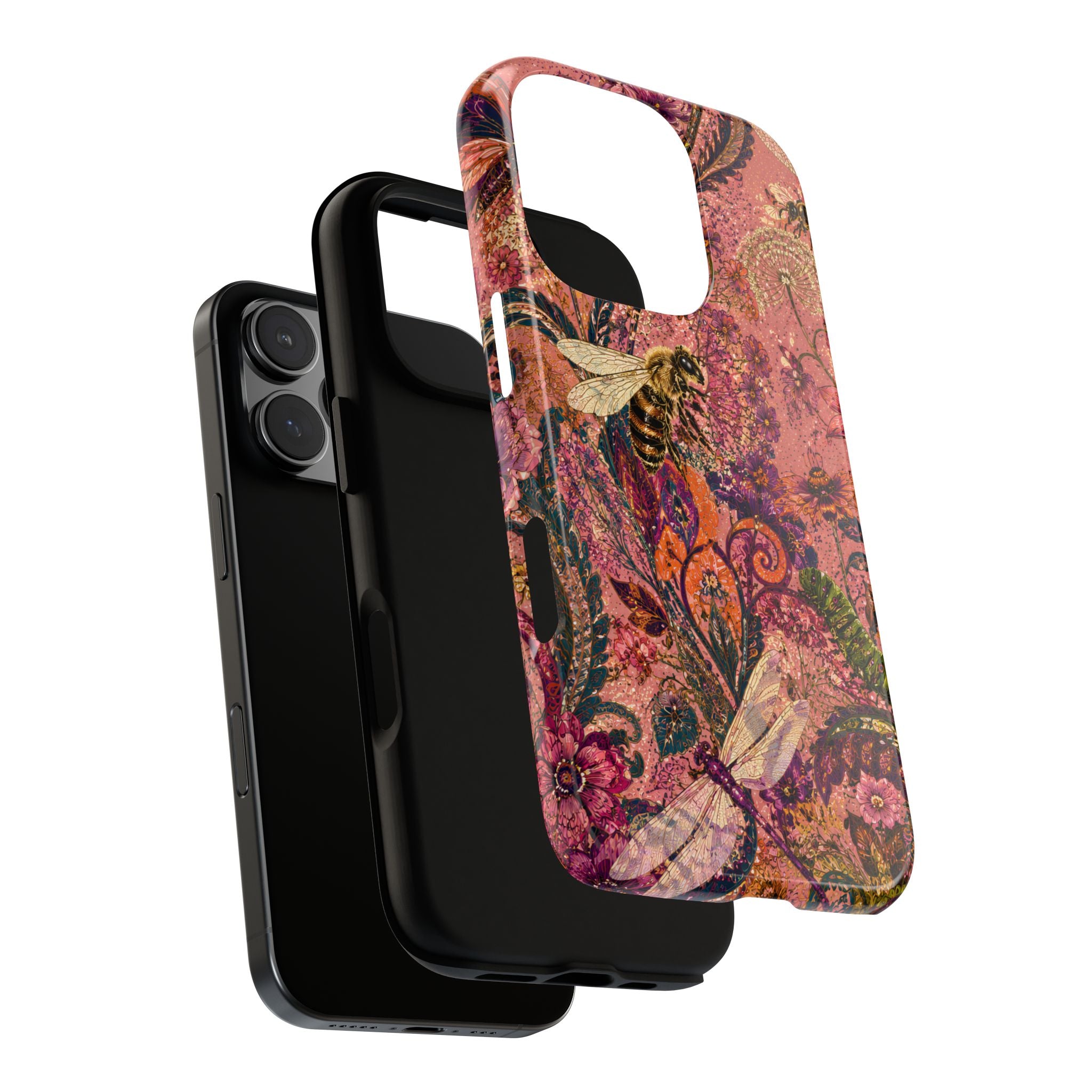 Vintage Floral Tough iPhone Case | Boho Paisley Bee Cover