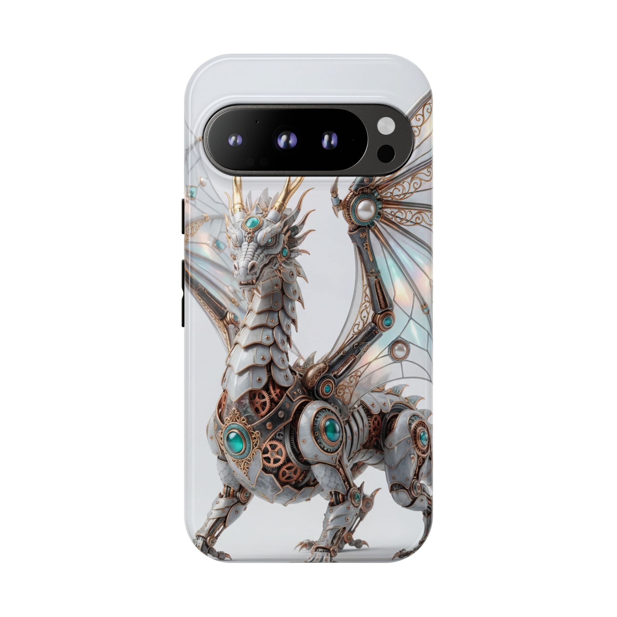 Steampunk Mechanical Dragon Google Pixel Case — Fantasy Armor Protective Cover