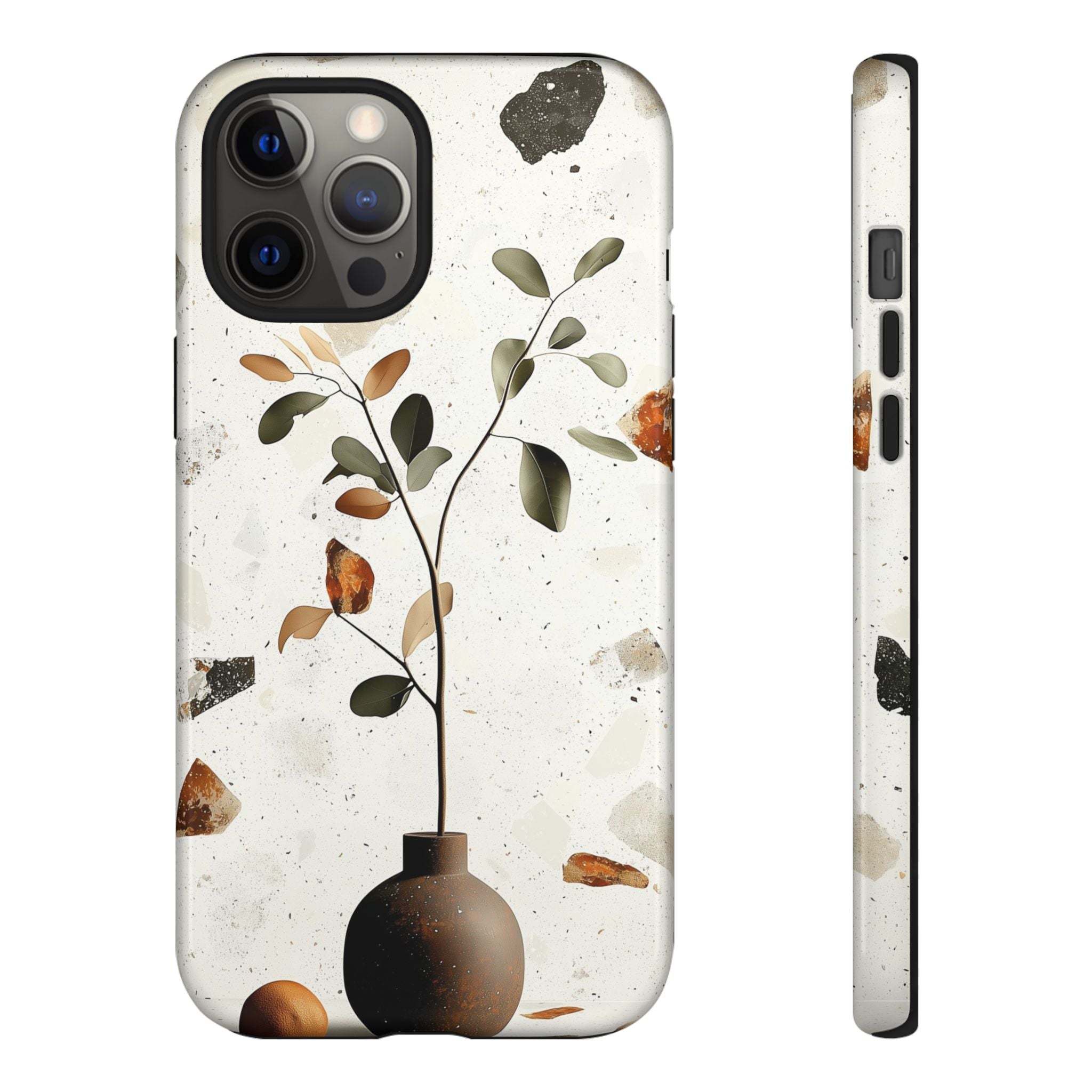 Floral Terrazzo iPhone Case | Minimal Vase Botanical