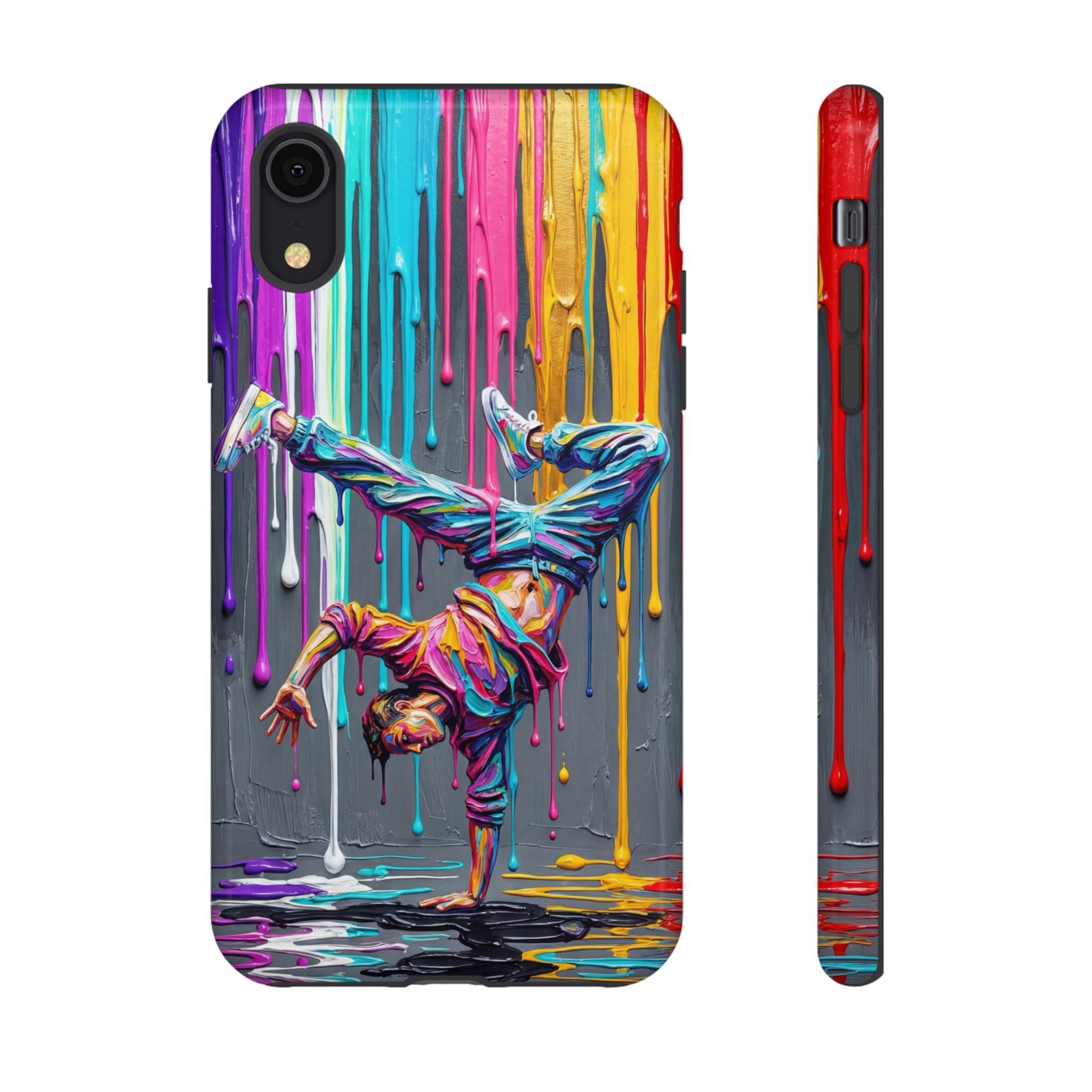 Colorful Breakdancer Graffiti Tough iPhone Case