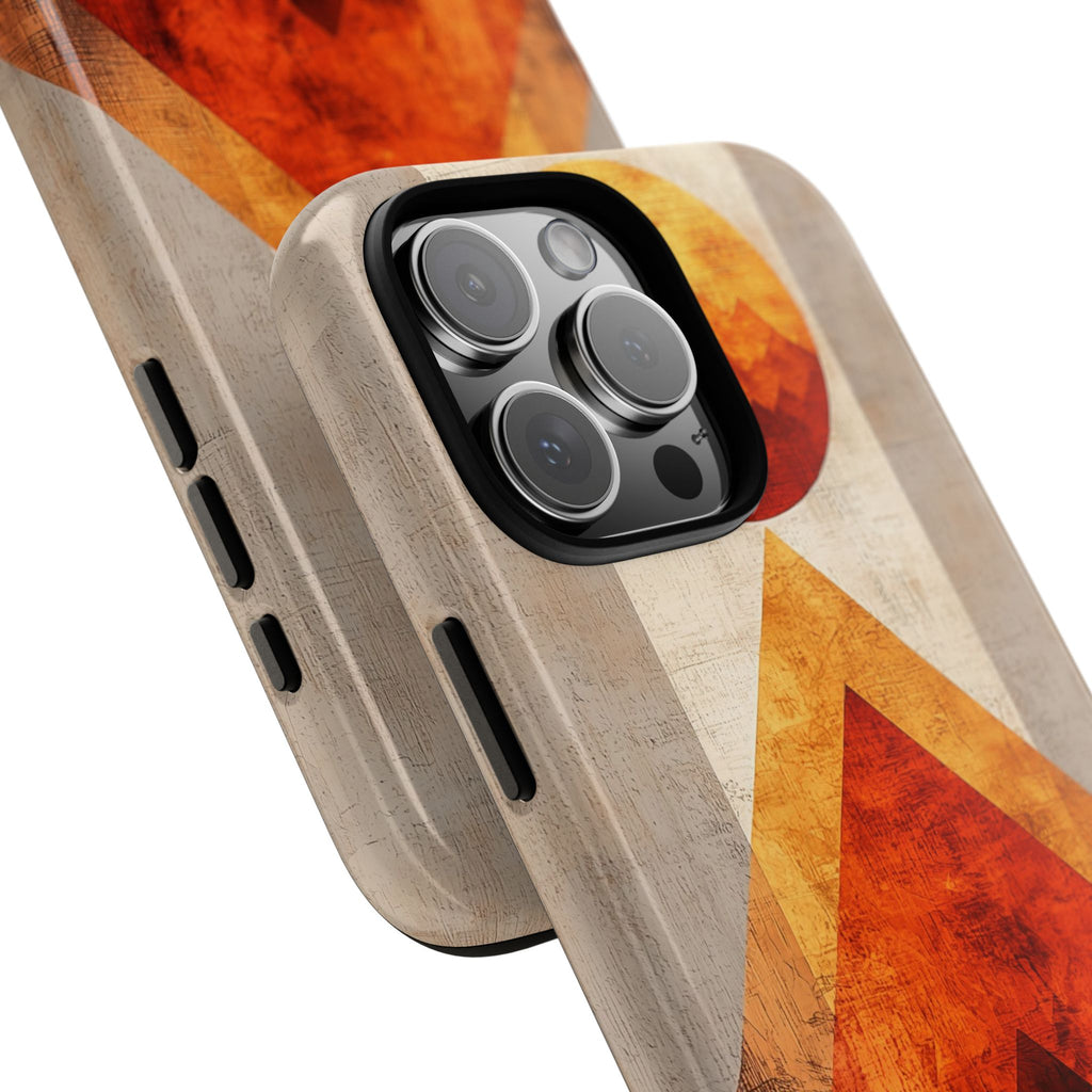 Retro Geometric Sunset iPhone Case