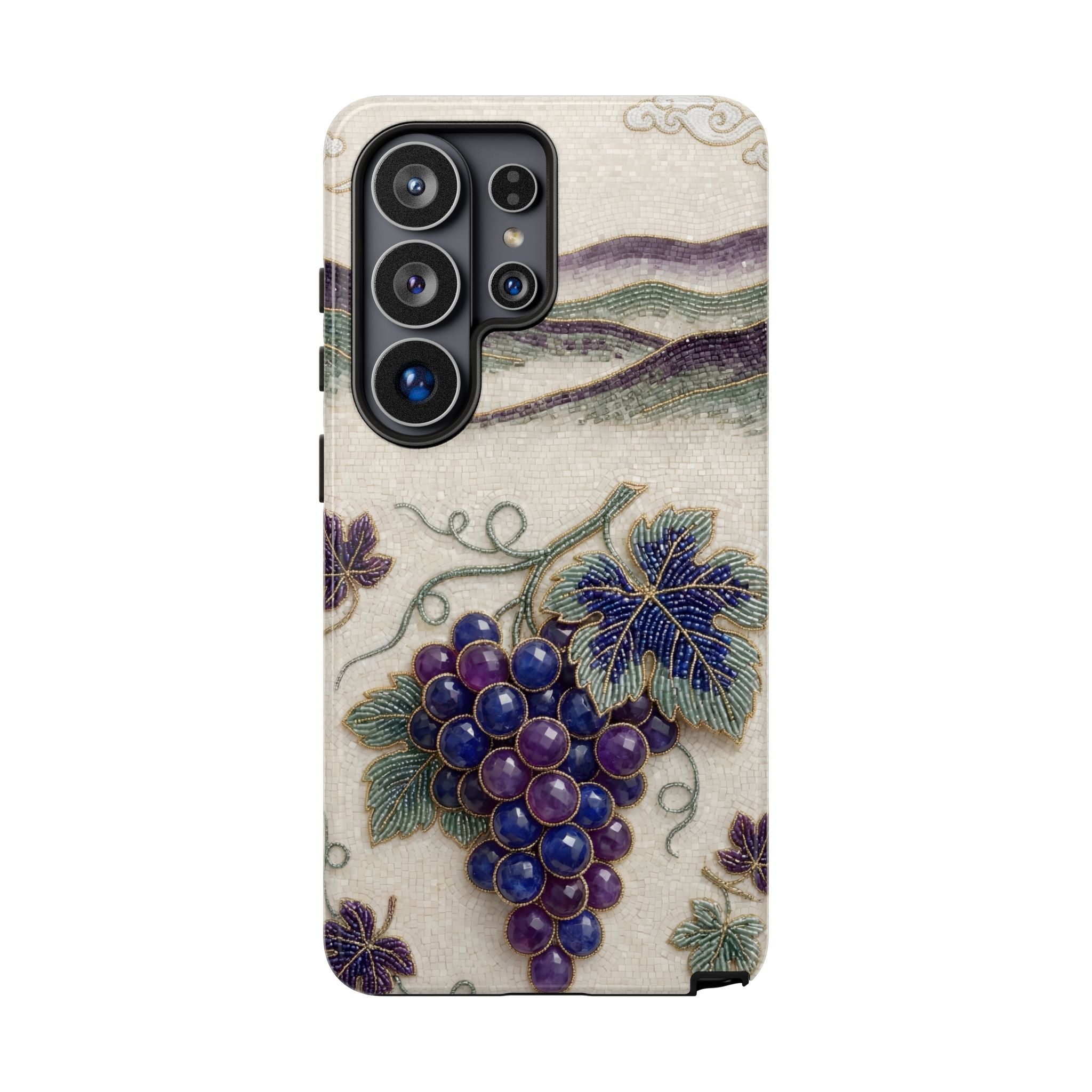 Vintage Grape Samsung Galaxy Phone Case – Botanical Vineyard Art Phone Cover