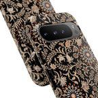 Batik Floral Black Ornate Daisies Tough Google Pixel Case