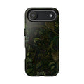Dark Botanical Tough iPhone Case | Moody Forest Owl Cover