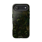 Dark Botanical Tough iPhone Case | Moody Forest Owl Cover