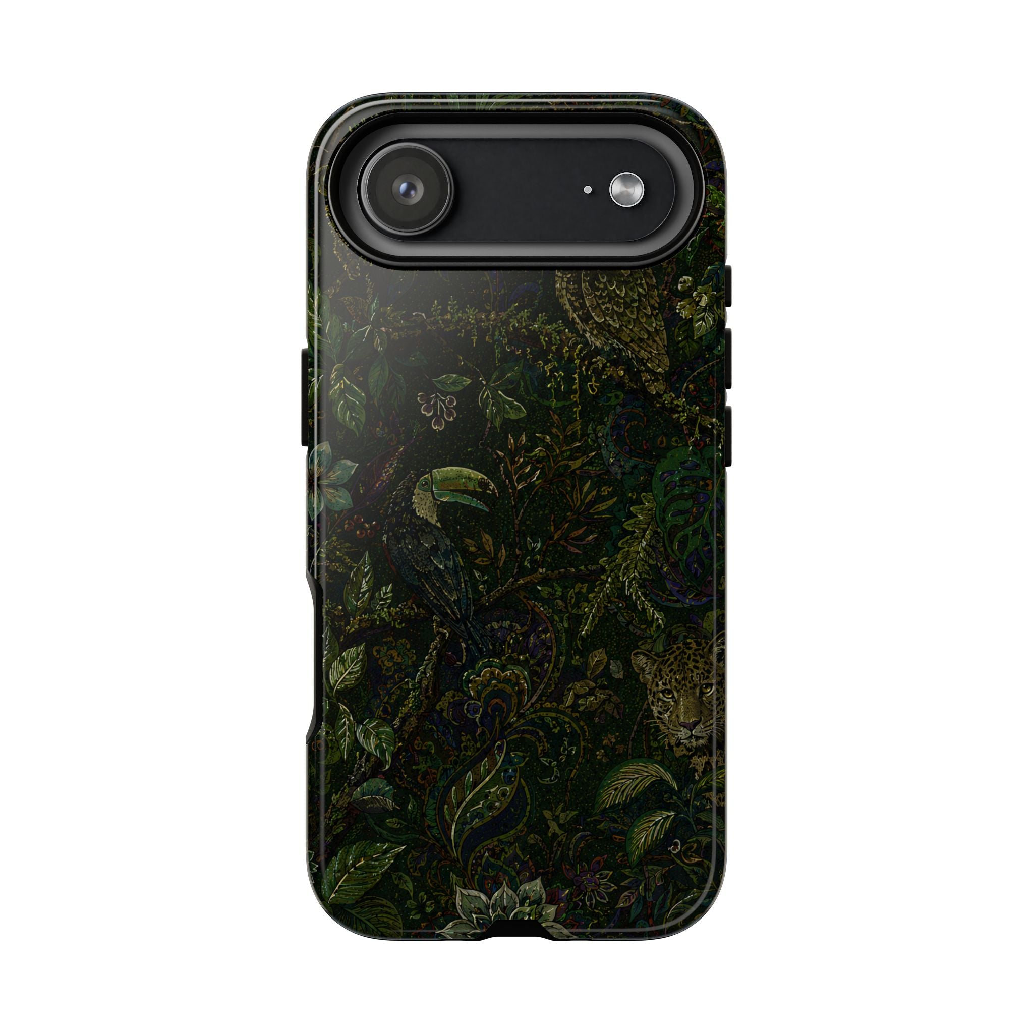 Dark Botanical Tough iPhone Case | Moody Forest Owl Cover