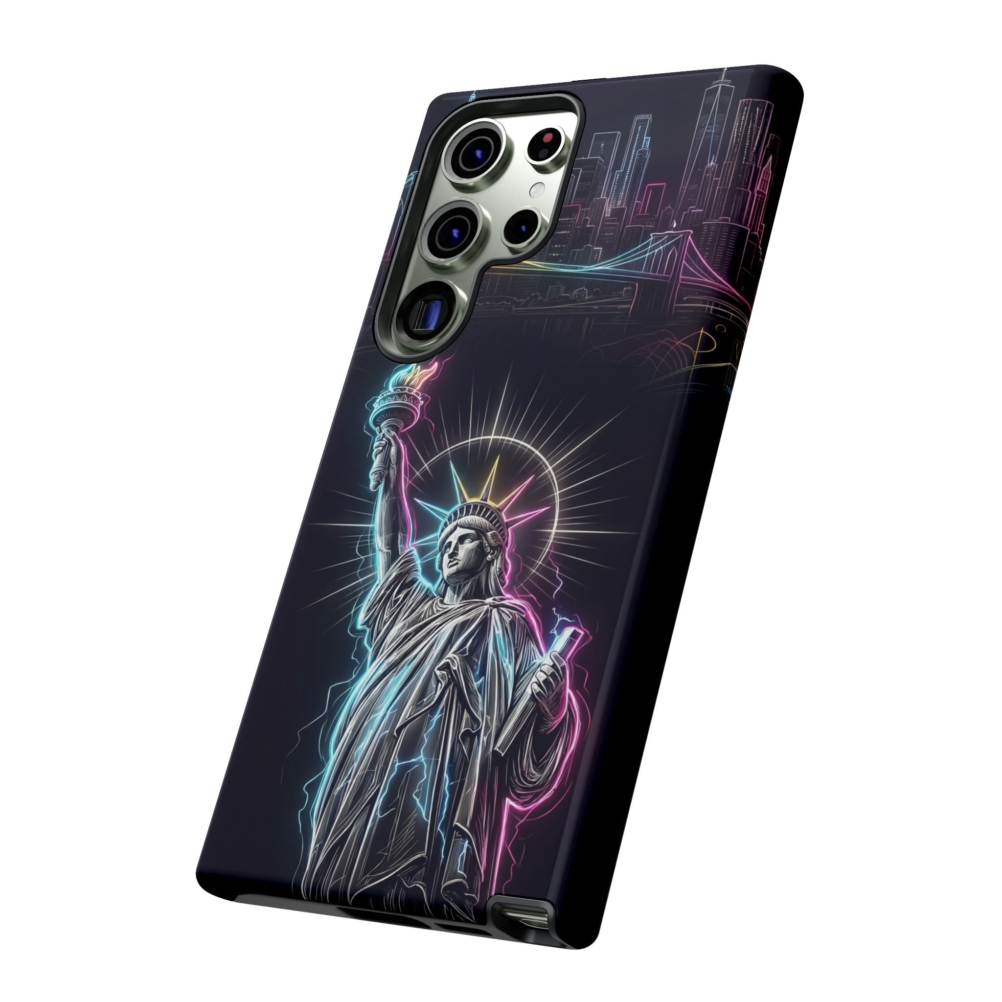 Neon Statue of Liberty Tough Samsung Galaxy Phone Case