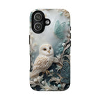 Barn Owl & Butterflies Tough iPhone Case