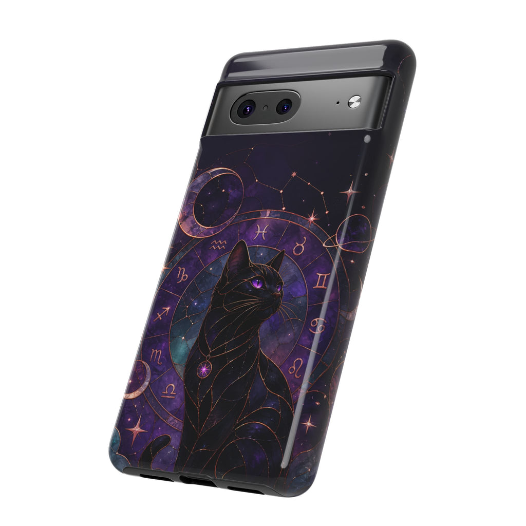 Black Cat Astrology Samsung Galaxy Phone Case | Zodiac Galaxy Phone Case