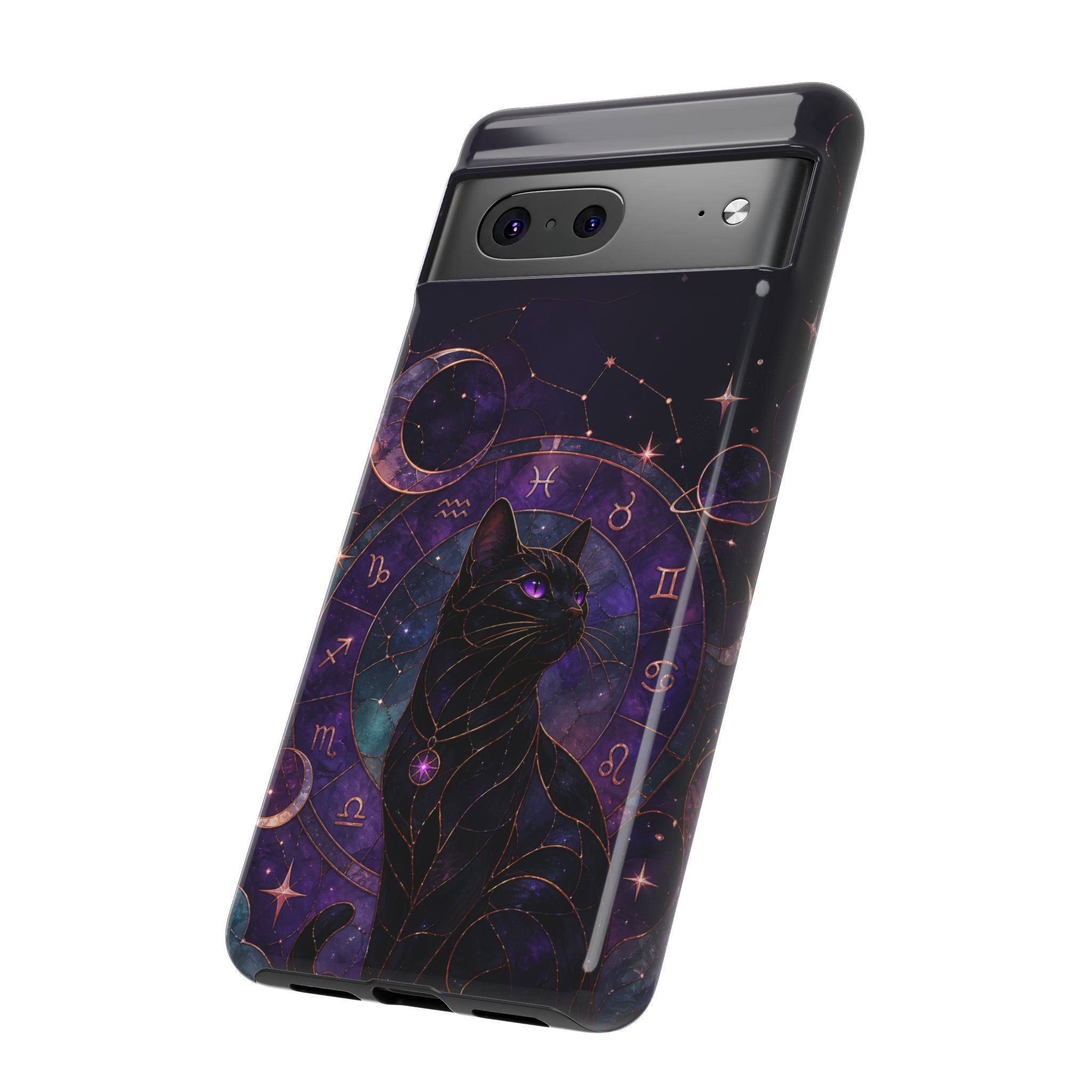 Black Cat Astrology Samsung Galaxy Phone Case | Zodiac Galaxy Phone Case