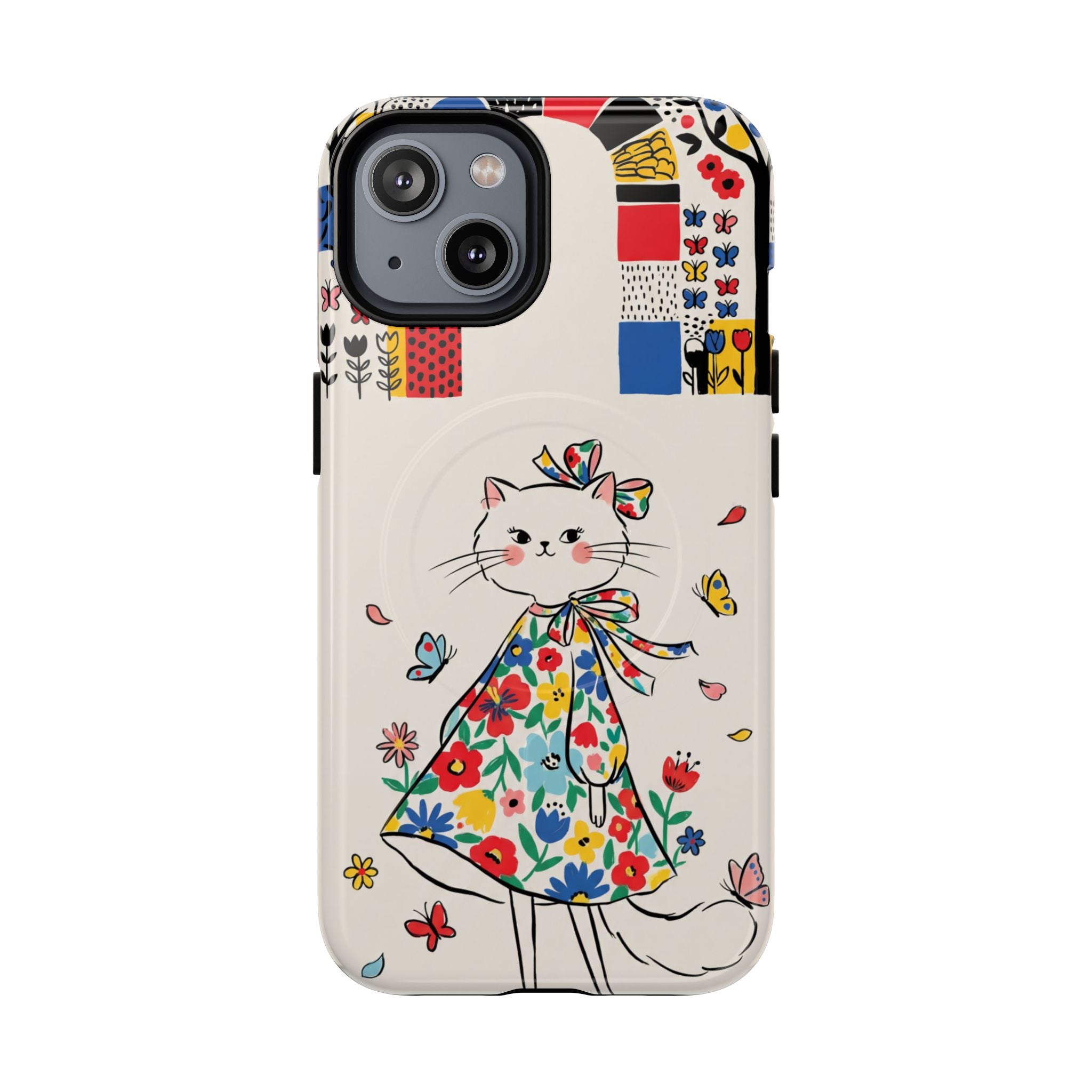 Floral Kitty MagSafe iPhone Case | Cute Cat