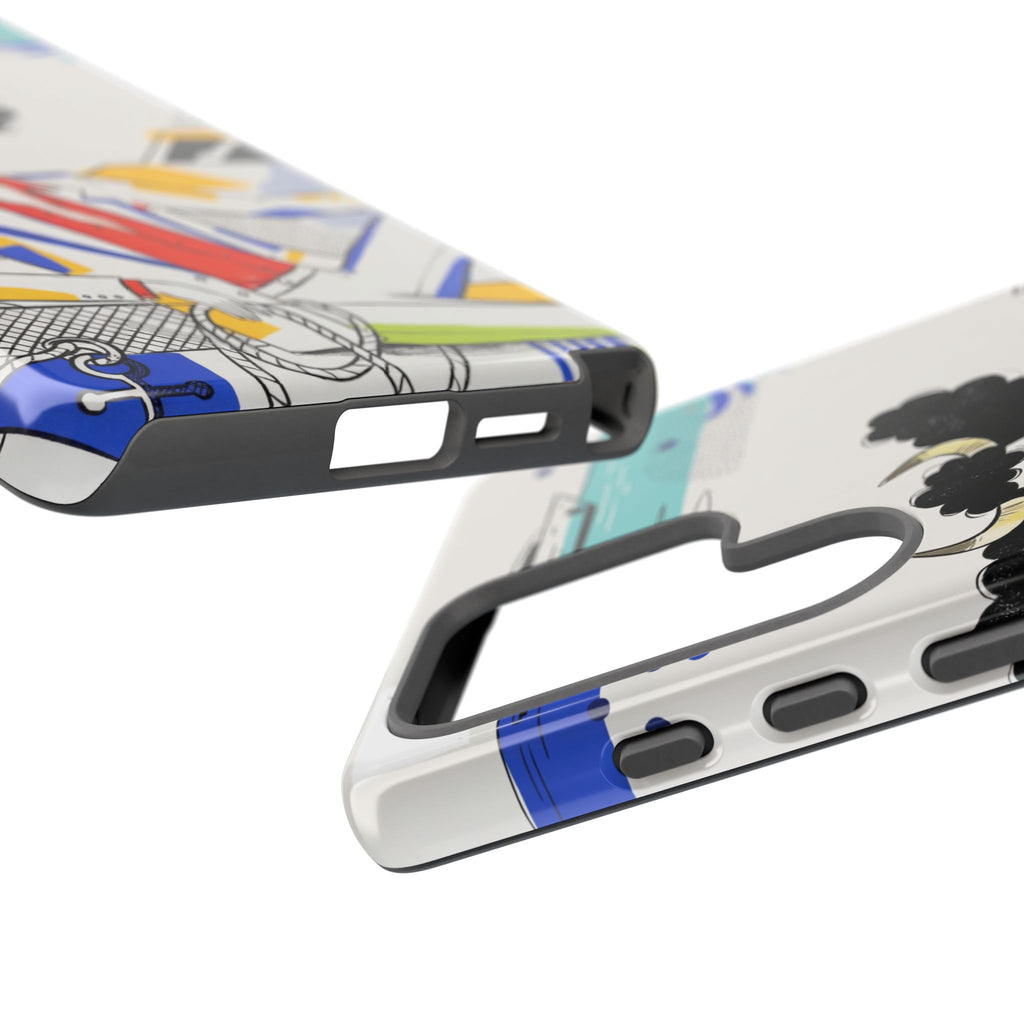 Nautical Cow Graphic Protective Samsung Galaxy Phone Case