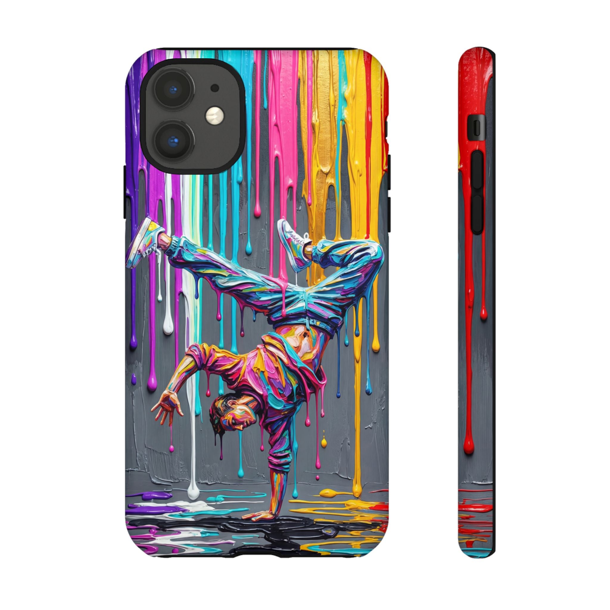 Colorful Breakdancer Graffiti Tough iPhone Case