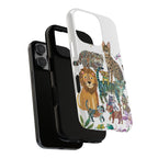 Cute Jungle Cats iPhone Case | Colorful Animal Safari Protective Case