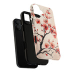 Cover MagSafe per iPhone con fiori di ciliegio | Motivo ramo floreale rosa
