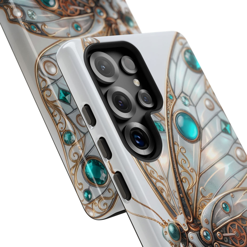 Butterfly Gem Phone Case — Steampunk Teal Jewel Samsung Galaxy Case
