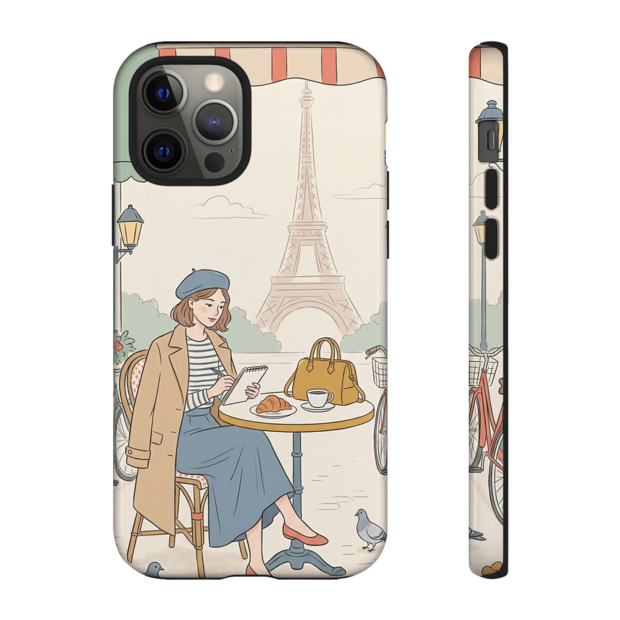 Paris Cafe iPhone Case | Cute Vintage Eiffel Tower Travel