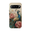 Peacock & Rose Google Pixel Phone Case | Vintage Floral Phone Case
