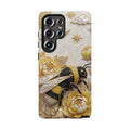 Golden Bee Samsung Galaxy Phone Case | Floral Moon Phone Protector