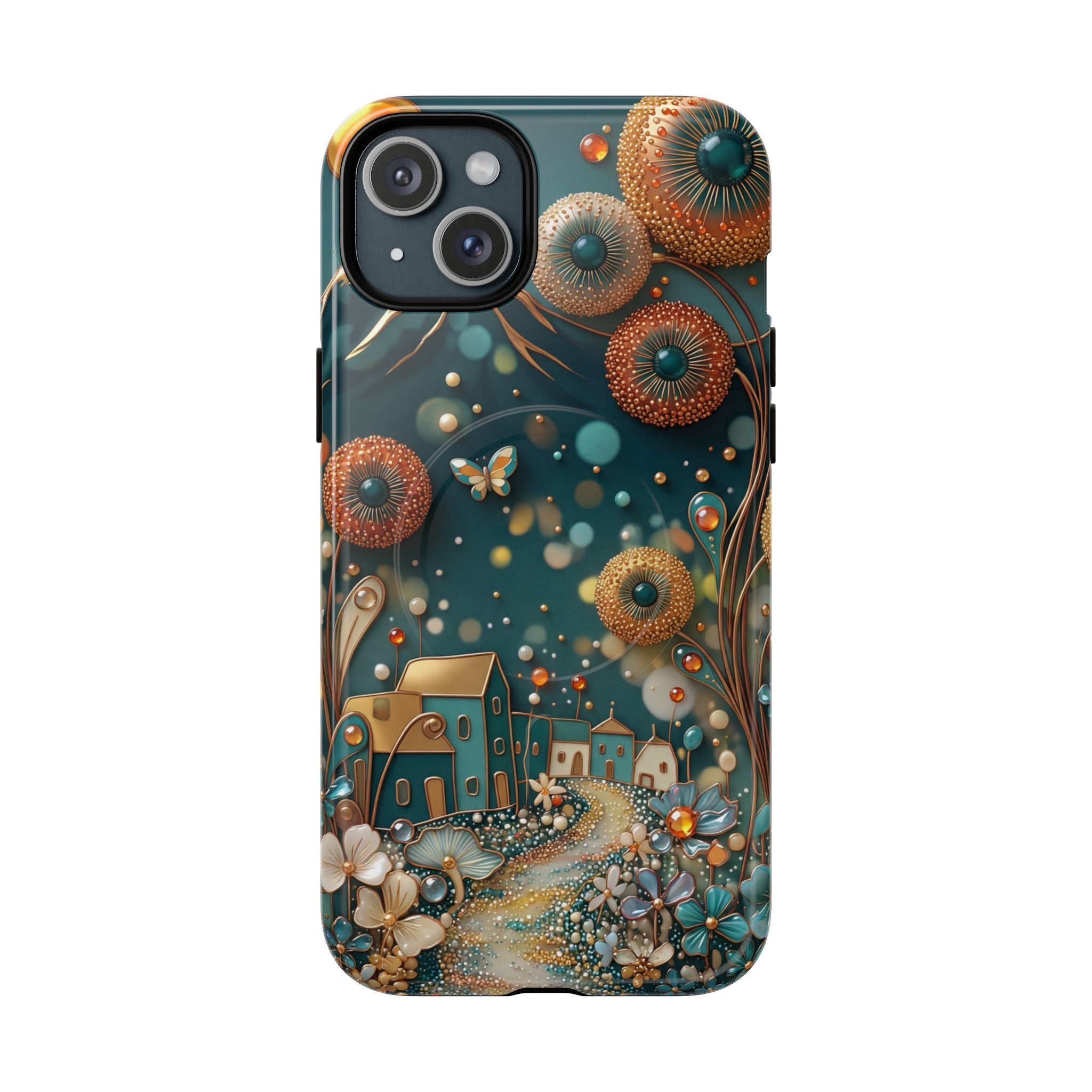 Custodia MagSafe per iPhone con fantasia floreale | Design Dreamy Cottage Garden