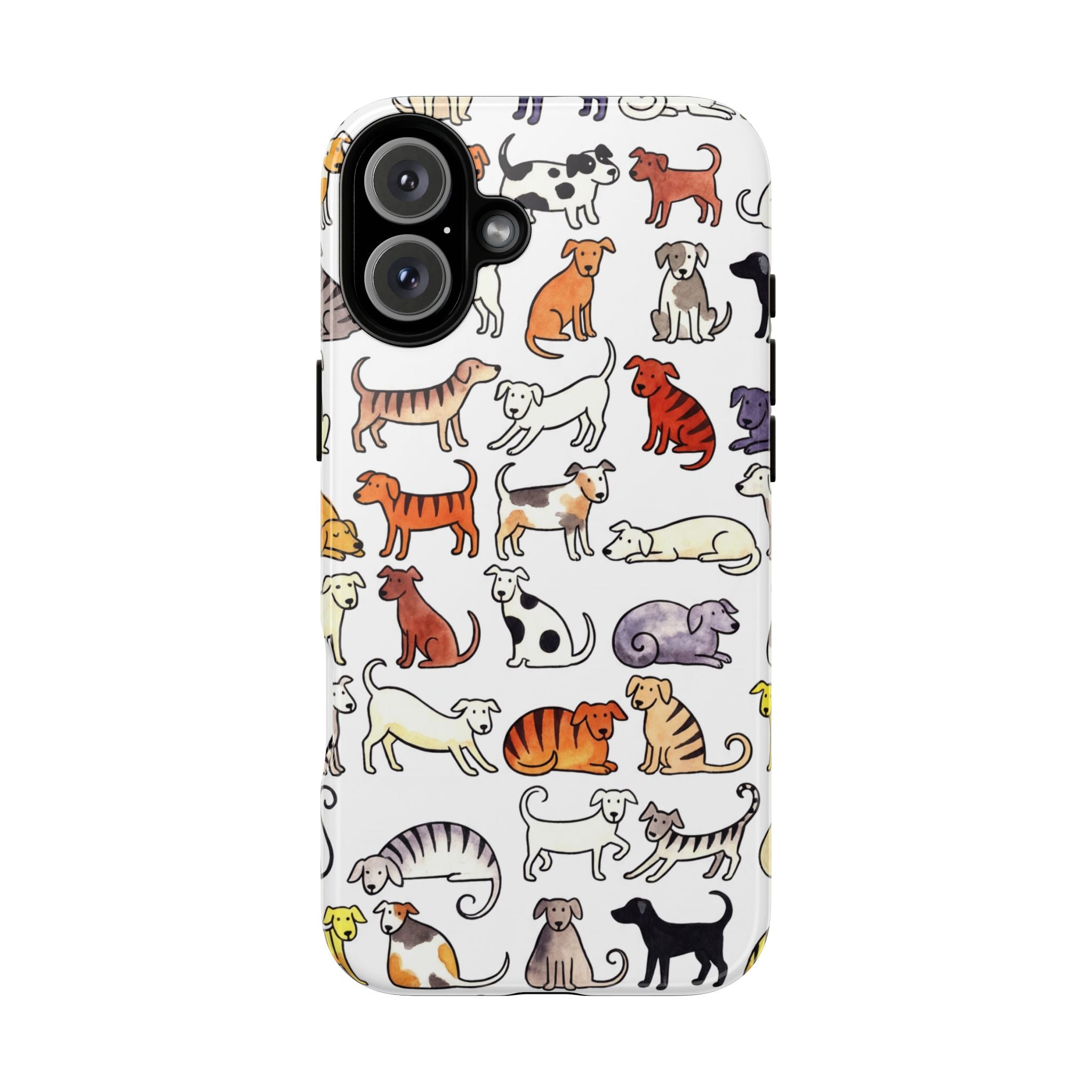 Dog Pattern iPhone Case | Cute Colourful Dogs